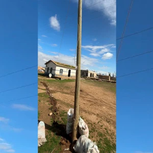 Şanlıurfa'da Direği Oyup Kaçak Hat Çektiler