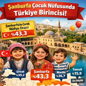 Şanlıurfa Çocuk Nüfus Oranında Türkiye Birincisi Oldu