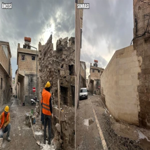 ŞANLIURFA’DA DEPREM SONRASI TARİHİ SOKAKLAR YENİLENİYOR