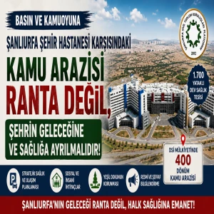 Şanlıurfa STK' larından Şehir Hastanesi Karşısındaki Arazi İçin Basın Açıklaması