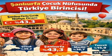 Şanlıurfa Çocuk Nüfus Oranında Türkiye Birincisi Oldu