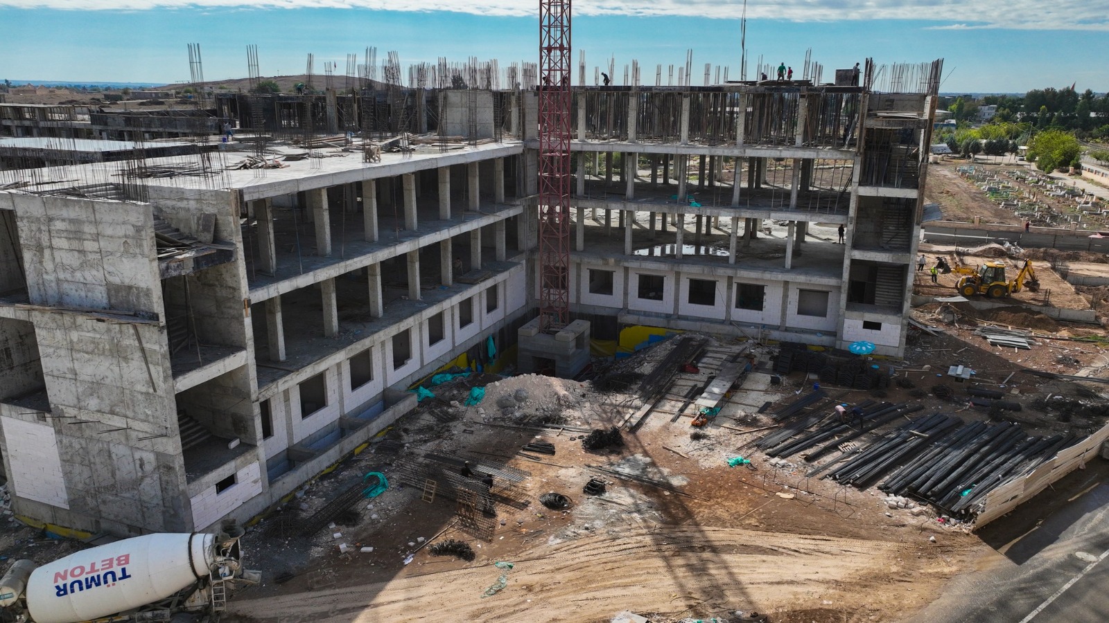 Harran devlet hastanesi hızla yükseliyor