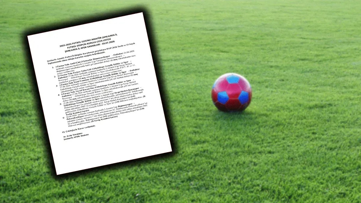 Şanlıurfa amatör futboluna ceza yağdı