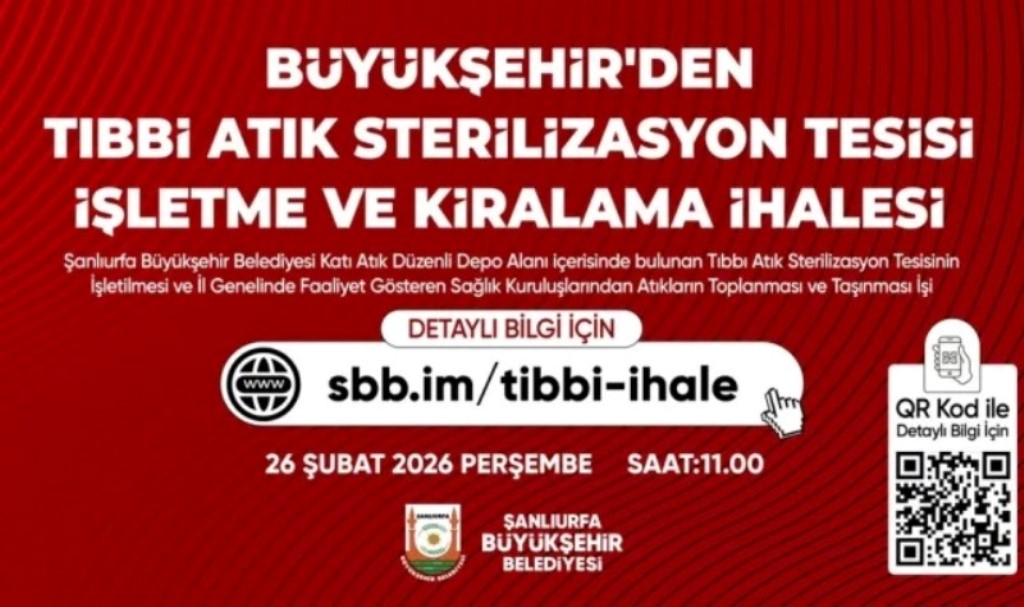 Şanlıurfa Sağlık Atıkları İhalesi!