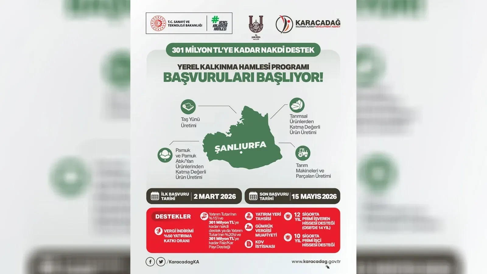 Şanlıurfa için önemli proje! Başvurular başlıyor!