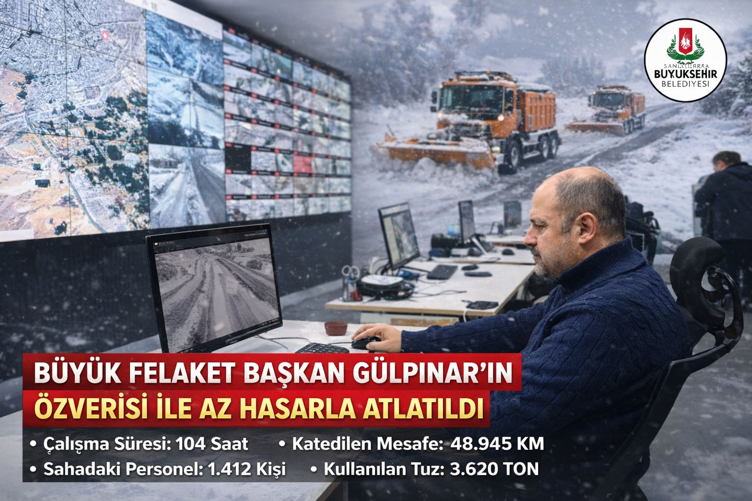 Şanlıurfa’nın Kar İmtihanı: 104 Saatlik "Beyaz" Mesai!