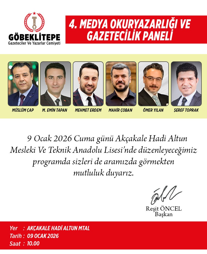 Göbeklitepe Gazeteciler Cemiyeti Akçakale'de Medya Okuryazarlığı Paneli Düzenliyor