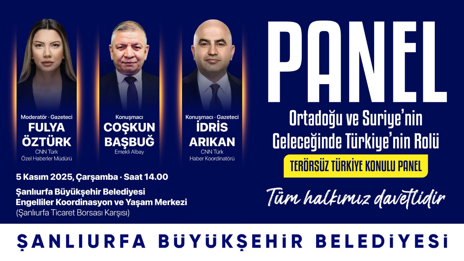 Urfa’da “Terörsüz Türkiye” paneli düzenleniyor