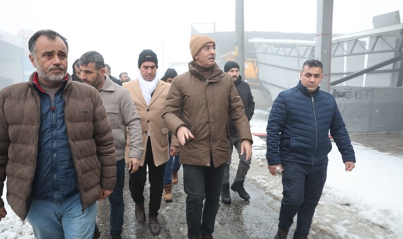 Başkan Kuş ve Elgün'den Esnafa Geçmiş Olsun Ziyareti