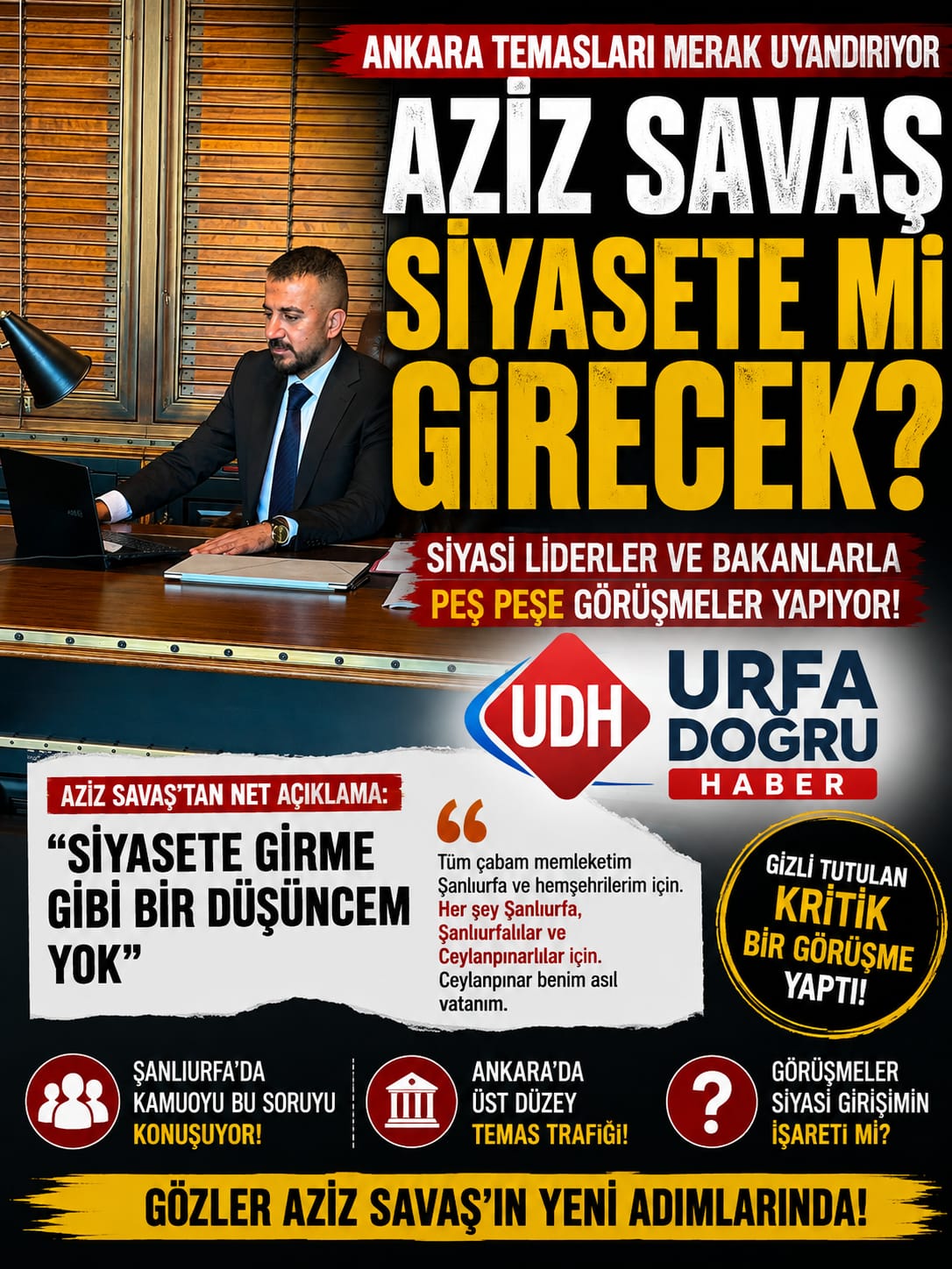 İş İnsanı Aziz Savaş Siyasete mi Girecek? Ankara Temasları Gündem Oldu