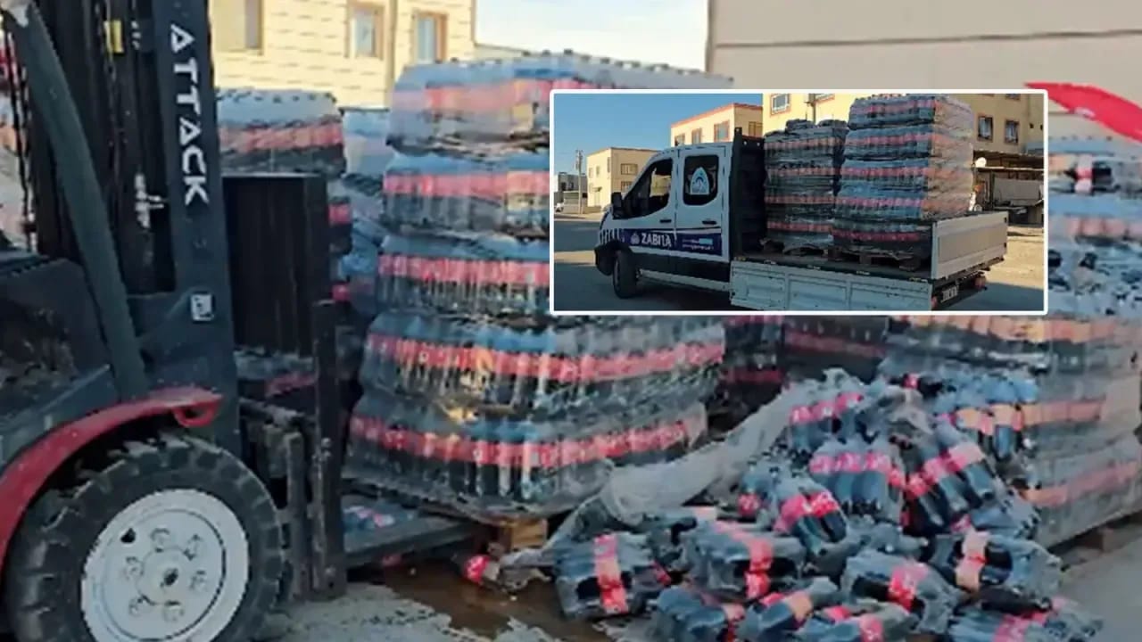 Şanlıurfa’da zabıta 8 bin şişe içeceğe el koydu!