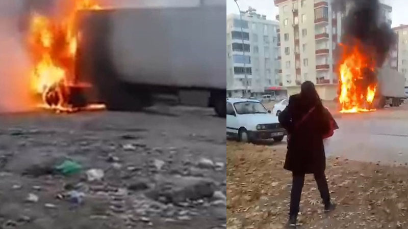 “Abla Size Bir Şey Olmaz” Dedi;Tır Patladı!