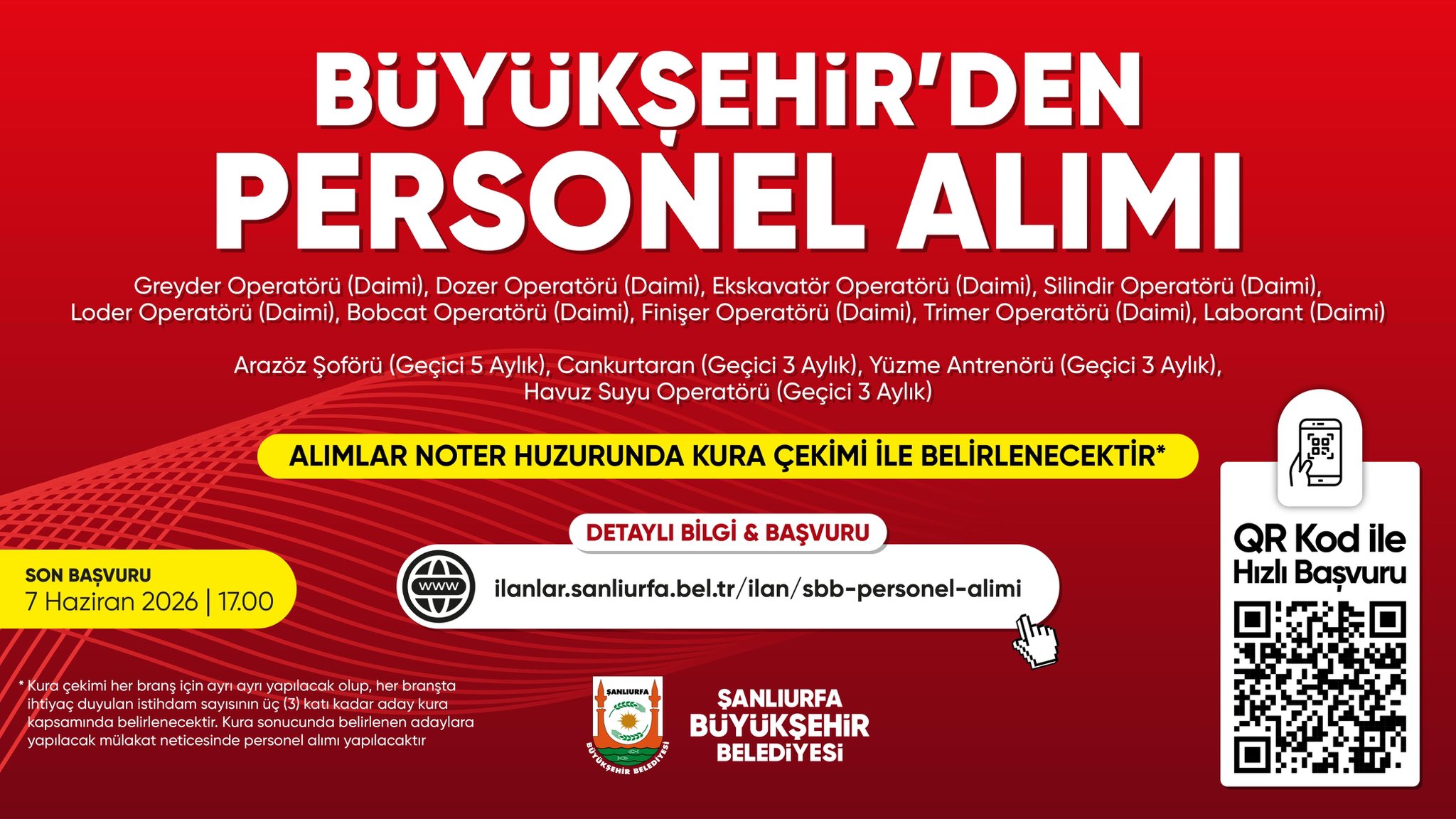 Sanliurfa'da İş Arayanlara Müjde: Büyükşehir Belediyesi'nden İstihdam Fırsatı