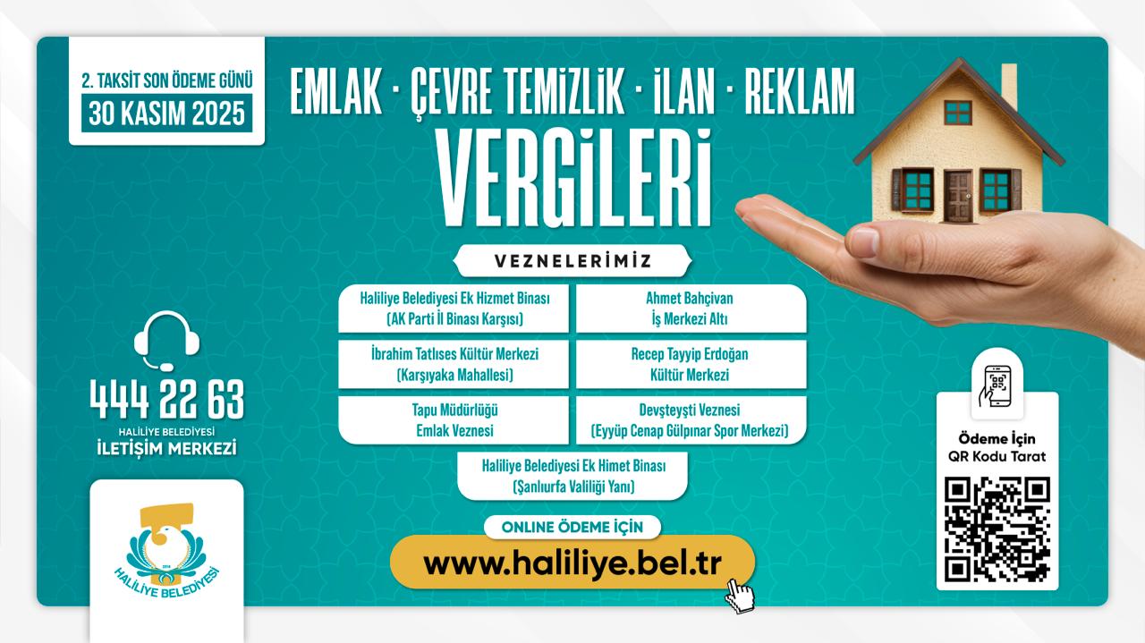 Haliliye Belediyesi'nden duyuru