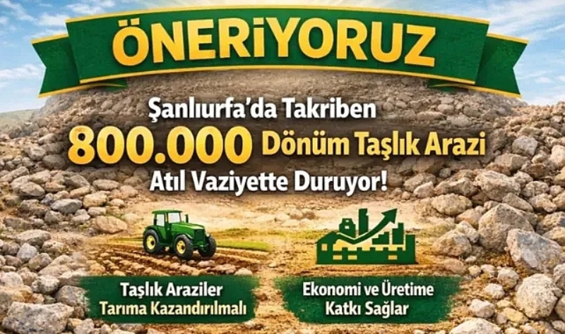 Şanlıurfa Şûrâsı'ndan Tarım İçin Büyük Öneri: 800 Bin Dönüm Arazi Ekonomiye Kazandırılabilir
