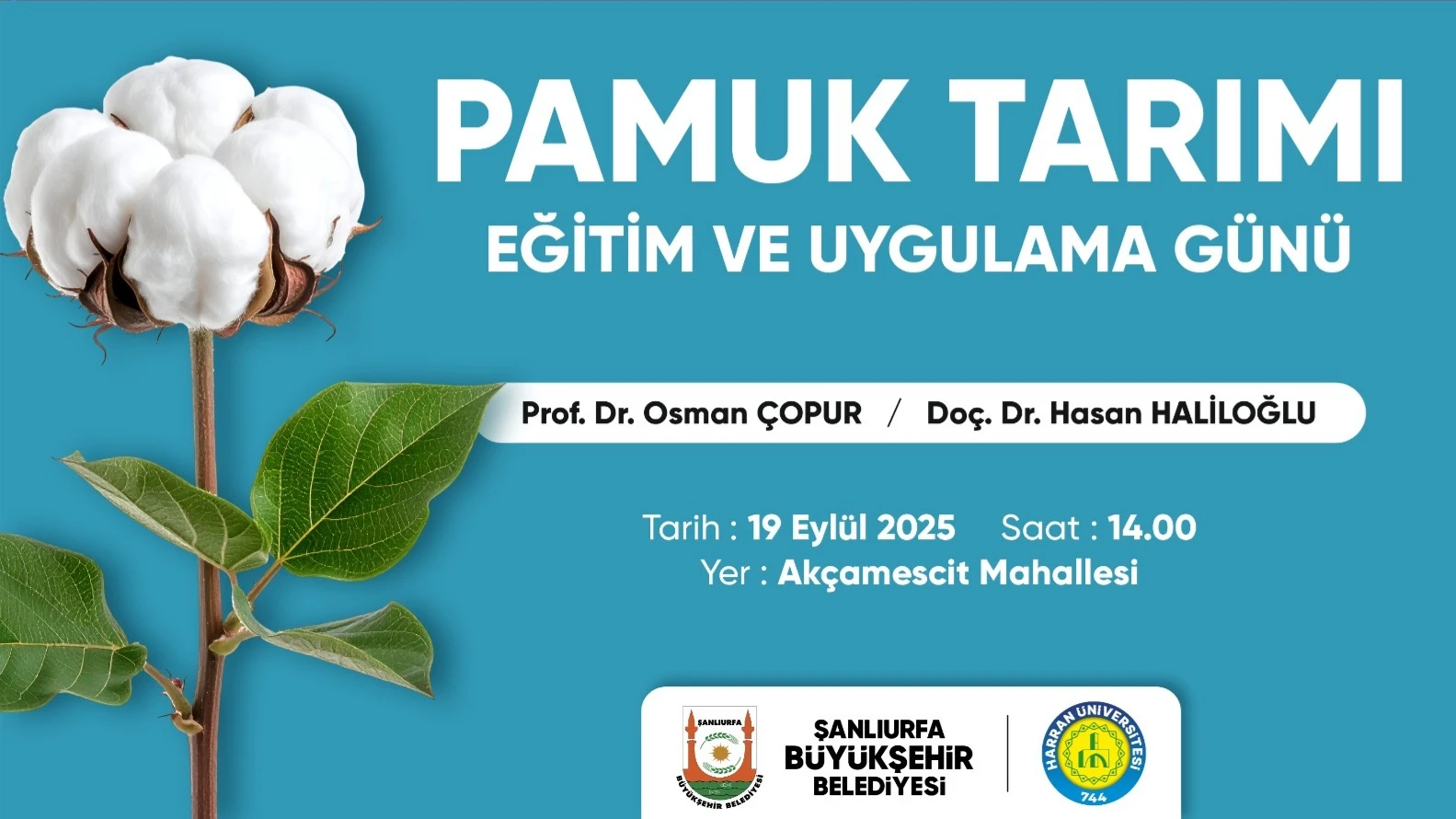 Pamuk çiftçilerine eğitim ve uygulama günü
