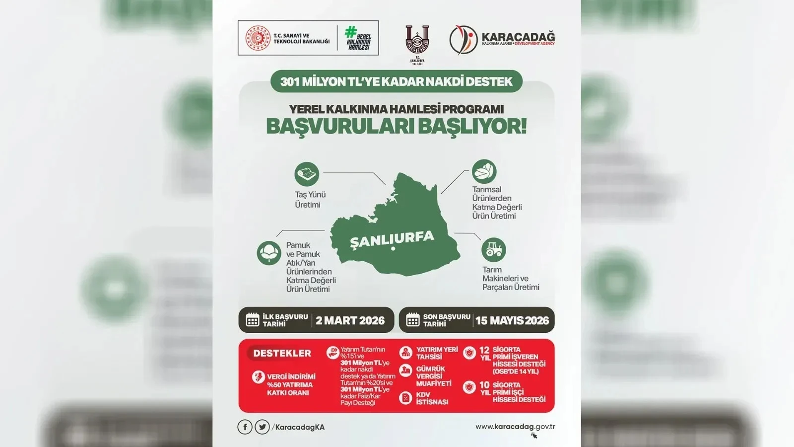 Şanlıurfa için önemli proje! Başvurular başlıyor!