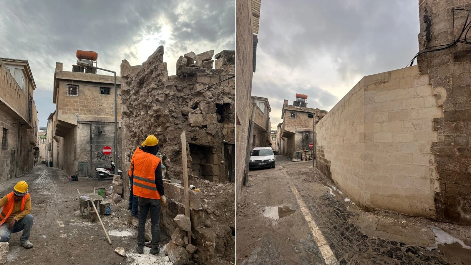 ŞANLIURFA’DA DEPREM SONRASI TARİHİ SOKAKLAR YENİLENİYOR