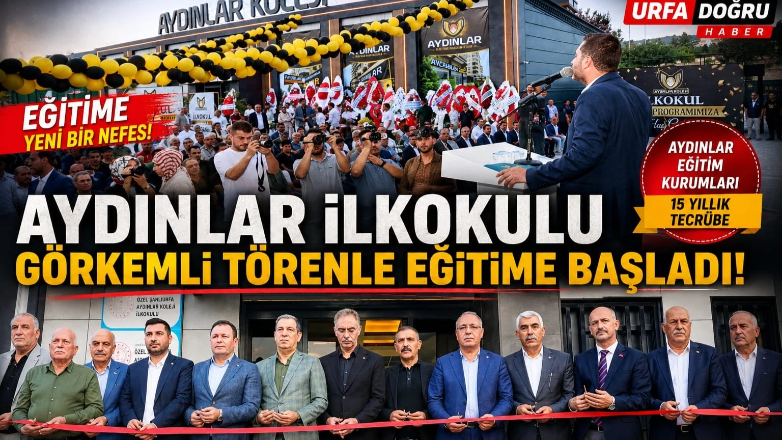 Aydınlar İlkokulu Görkemli Törenle Eğitim Hayatına Başladı