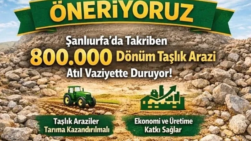 Şanlıurfa Şûrâsı'ndan Tarım İçin Büyük Öneri: 800 Bin Dönüm Arazi Ekonomiye Kazandırılabilir
