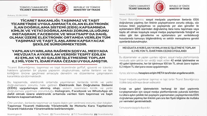 Sosyal Medyada İlan Veren Emlakçı Ve Galericilere Ceza Yağdı